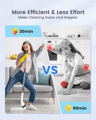 Electric Spin Scrubber-Cordless Cleaning Brush with 8 Replaceable Brush Heads and Adjustable Extension Handle, Dual Speed Electric Spin Brush for Cleaning Bathroom, Tub, Tile, Floor, etc (White)