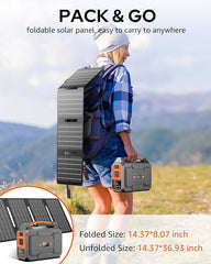 Solar Powered Generator 200W Peak/100W Rated, Portable Solar Generator Power Station