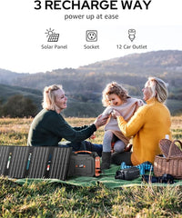 Solar Powered Generator 200W Peak/100W Rated, Portable Solar Generator Power Station