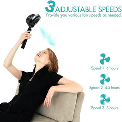 COMLIFE Misting Stroller Fan, 2500mAh Battery Powered Personal Desk Fan