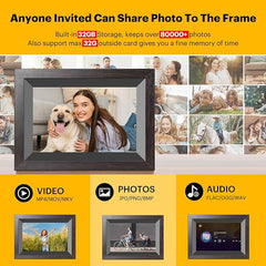 KODAK Digital Picture Frame, 32G10.1 Inch WiFi Digital Photo Frame 1280x800 HD IPS Touch Screen, Auto-Rotate, Share Photos and Videos via KODAK App, for Friends and Family