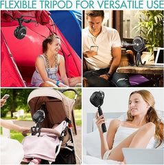 COMLIFE Misting Stroller Fan, 2500mAh Battery Powered Personal Desk Fan