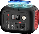 Portable Power Station 300W Power Bank with AC Outlet 228Wh Solar Generator