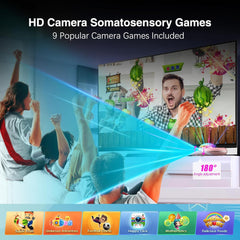 Dance Mat for Kids and Adults, Anti-Slip Wireless Electronic Dance Pad for TV, Wrinkle-Free, Soft & Cozy Playmat for Exercise & Games, Smart Camera & 2 Controllers, Gift idea(Classic Snowflake)