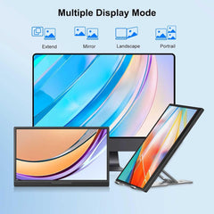 FHH Portable Monitor for Laptop 15.6'' 1080P FHD Laptop Screen Extender Dual Monitor