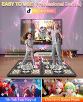 Tik-Tok Dance Mat Game For TV, Wireless Plug and Play Family Fun Wrinkle-Free & Non-Slip Electronic Dance Mats, Exercise Dance Pad with Camera for Kids and Adults, Gifts for Boys & Girls (Boho)