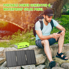 Portable Solar Generator with Panel, 24000mAh Portable Power Station with 30W Solar Panel