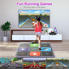 Dance Mat for Kids and Adults, Wireless Plug and Play Electronic Dance Pad Game for TV, Fun Kids Dancing Exercise game, Birthday Gifts Ideas for 3-12 Year Old Girls and Boys