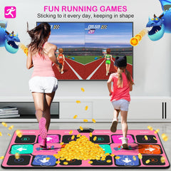 Dance Mat for Adults and Kids, Double User Wireless Dance Pad Game for TV, Plug and Play Electronic Dance Mats with Smart Camera, Exercise Dancing Mat for Family Games, Birthday Gifts Ideas