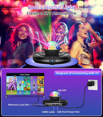 Dance Mat for Kids and Adults - Double User Wireless Dancing Mat, Exercise & Fitness Dance Step Pad Game for TV, Musical Electronic Dance Mats with HD Camera, Gift for Girls & Boys Ages 6+