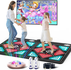 Dance Mat for Kids and Adults, Anti-Slip Wireless Electronic Dance Pad for TV, Wrinkle-Free, Soft & Cozy Playmat for Exercise & Games, Smart Camera & 2 Controllers, Gift idea(Classic Snowflake)