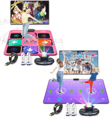 Dance Mat for Adults and Kids, Double/Single Wireless Dance Pad Game for TV, Plug and Play Electronic Dance Mats with Smart Camera, Exercise Dancing Mat for Family Games, Birthday Gifts Ideas