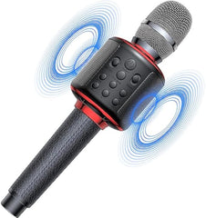 XZL Bluetooth Karaoke Microphone for Kids & Adults, Wireless Rechargeable Mic with Built-in Stereo Speaker, Echo|Duet Mode|Recording|Music