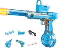 Blue Electric Water Gun for Adults Kids, Automatic Squirt Watergun Pistol with Led Lights, Summer Outdoor Pool Beach Party Toys