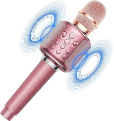XZL Bluetooth Karaoke Microphone for Kids & Adults, Wireless Rechargeable Mic with Built-in Stereo Speaker, Echo|Duet Mode|Recording|Music