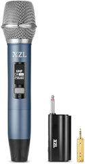 XZL Professional Wireless Microphone, Rechargeable UHF Microphone with 1/4" Receiver, Plug-and-Play & Long-Distance Transmission for Karaoke Singing