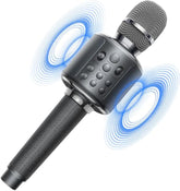 XZL Bluetooth Karaoke Microphone for Kids & Adults, Wireless Rechargeable Mic with Built-in Stereo Speaker, Echo|Duet Mode|Recording|Music