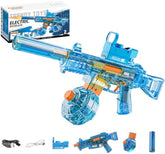 Electric Water Gun for Adults Kids, Automatic Squirt Watergun Pistol with Led Lights, Summer Outdoor Pool Beach Party Toys, UMP45 Blue