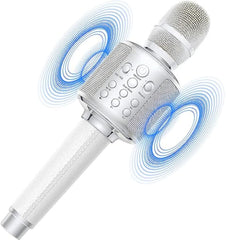 XZL Bluetooth Karaoke Microphone for Kids & Adults, Wireless Rechargeable Mic with Built-in Stereo Speaker, Echo|Duet Mode|Recording|Music