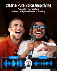 XZL Professional Wireless Microphone, Rechargeable UHF Microphone with 1/4" Receiver, Plug-and-Play & Long-Distance Transmission for Karaoke Singing