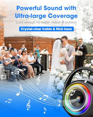 XZL Bluetooth Speaker with 2 Wireless Microphones, Karaoke Machine Portable PA System, Powerful, Crystal-clear Treble & Rich Bass