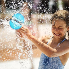 Reusable Water Balloons for Kids - Summer Pool Beach Water Toys for Boys and Girls, Water Balloons Quick Fill Splash Balls Bomb Party Supplies Outdoor Activities with Mesh Bag (12 pcs)