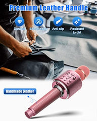 XZL Bluetooth Karaoke Microphone for Kids & Adults, Wireless Rechargeable Mic with Built-in Stereo Speaker, Echo|Duet Mode|Recording|Music