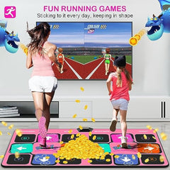 Dance Mat for Adults and Kids, Double/Single Wireless Dance Pad Game for TV, Plug and Play Electronic Dance Mats with Smart Camera, Exercise Dancing Game for Family, Birthday Gifts Ideas