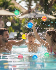 Reusable Water Balloons for Kids - Summer Toys, Pool Beach Water Toys for Boys and Girls, Silicone Water Balloons Quick Fill Splash Balls Bomb Party Supplies Outdoor Idea with Mesh Bag (18 pcs)