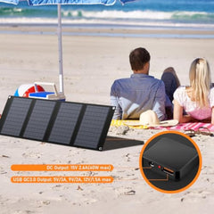 Powkey 200W Solar Generator with 40W Solar Panel 33000mAh