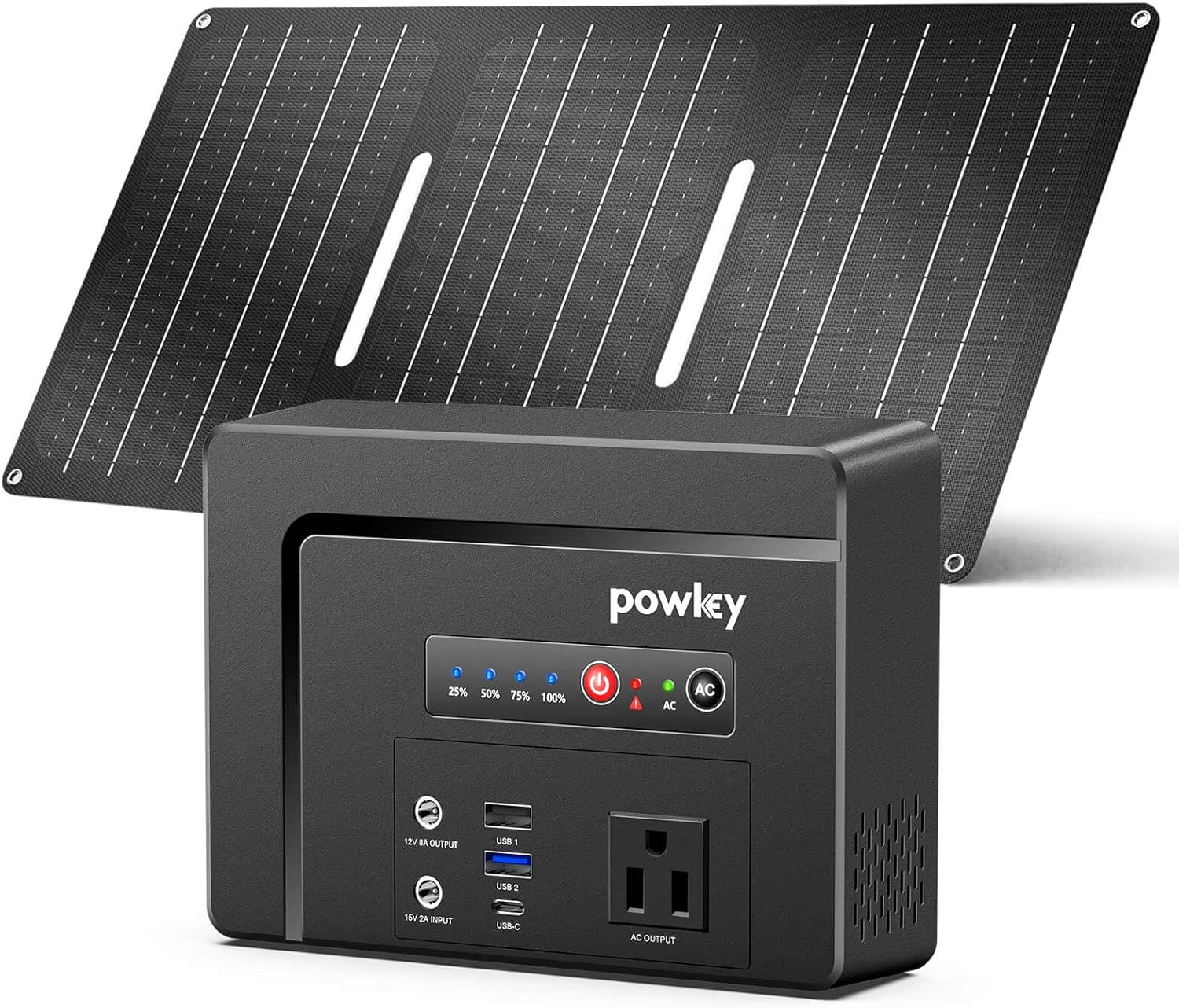 Powkey Portable Power Station 100W/97.68Wh Camping Generator 26400mAh