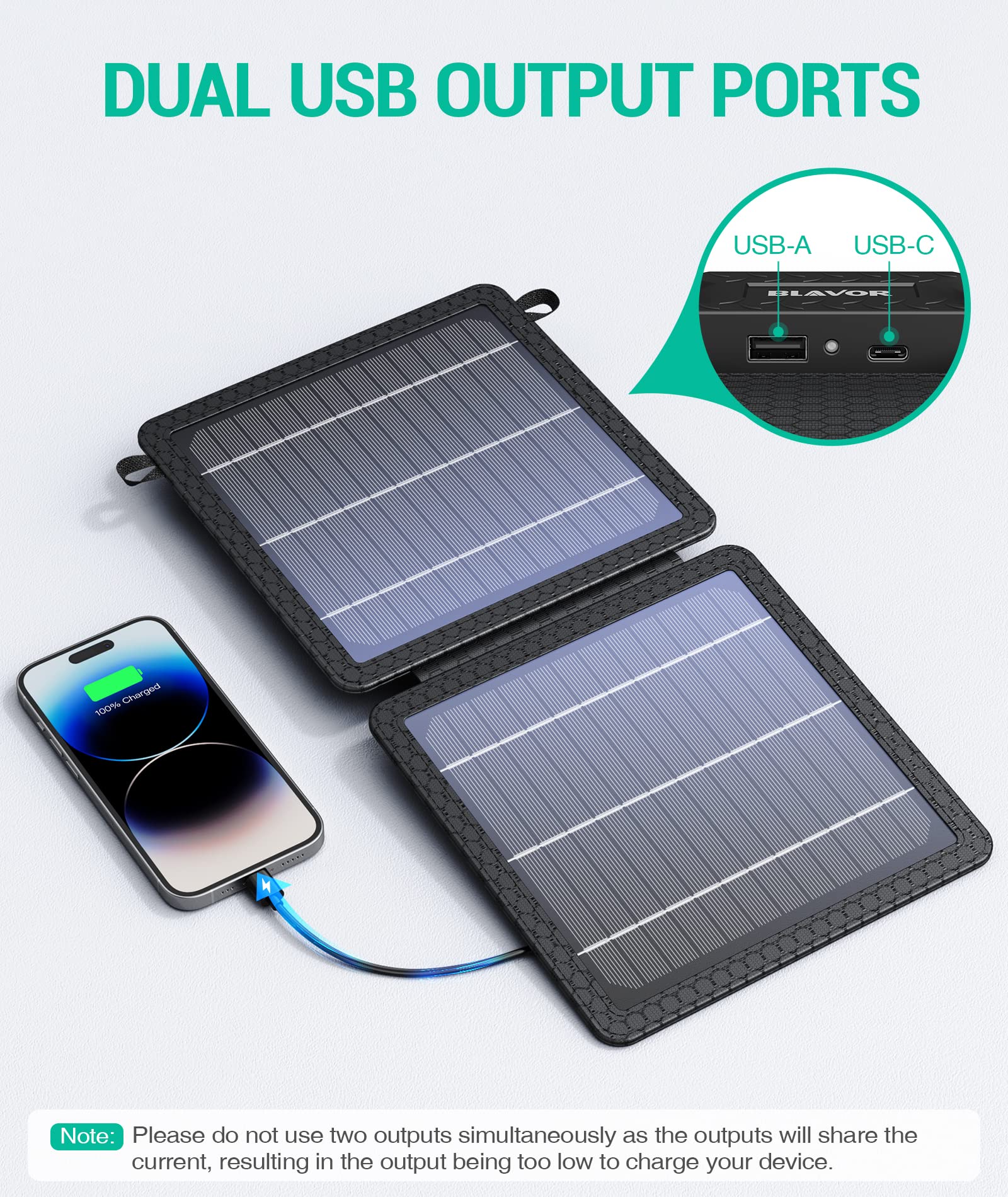 10W Portable Solar Panels Charger Super Handy Foldable