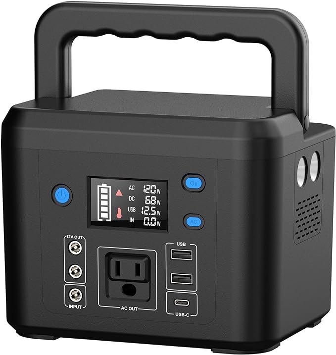 200W Portable Power Station Powkey 120Wh/33,000mAh Power Bank