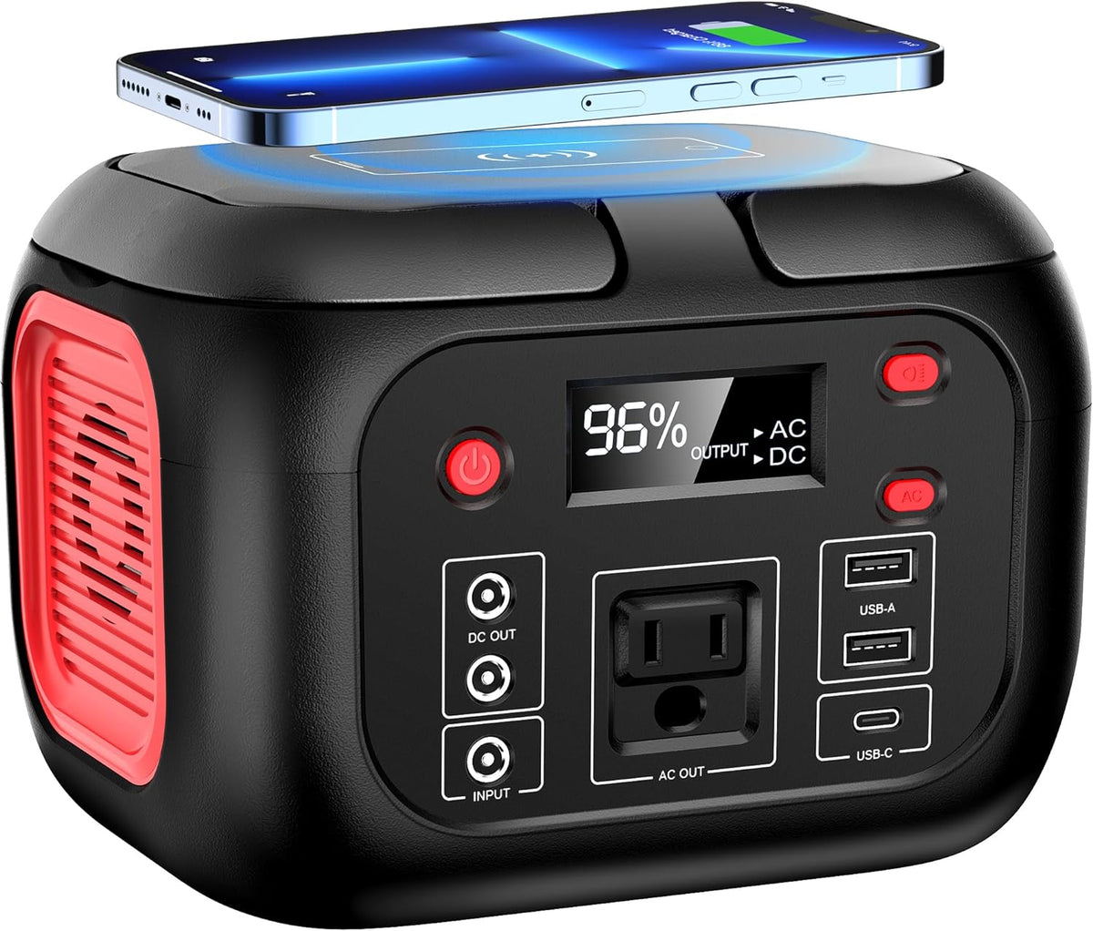 SinKeu 200W Portable Power Station with AC Outlet 155Wh Power Station