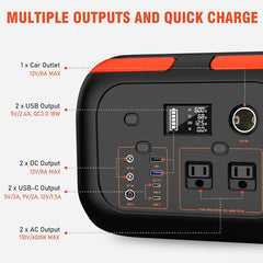 SinKeu Portable Power Station 600W, 296Wh/80000mAh Backup Battery