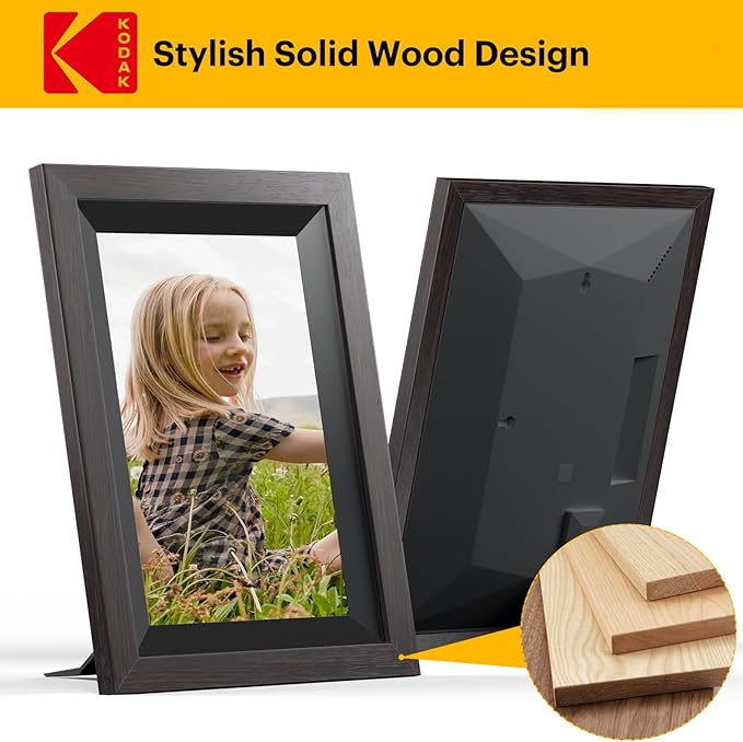 KODAK Digital Picture Frame, 32G10.1 Inch WiFi Digital Photo Frame 1280x800 HD IPS Touch Screen, Auto-Rotate, Share Photos and Videos via KODAK App, for Friends and Family