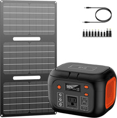 30W Portable Solar Panel Kit & Portable Power Station