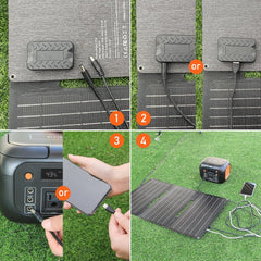 30W Portable Solar Panel Kit & Portable Power Station