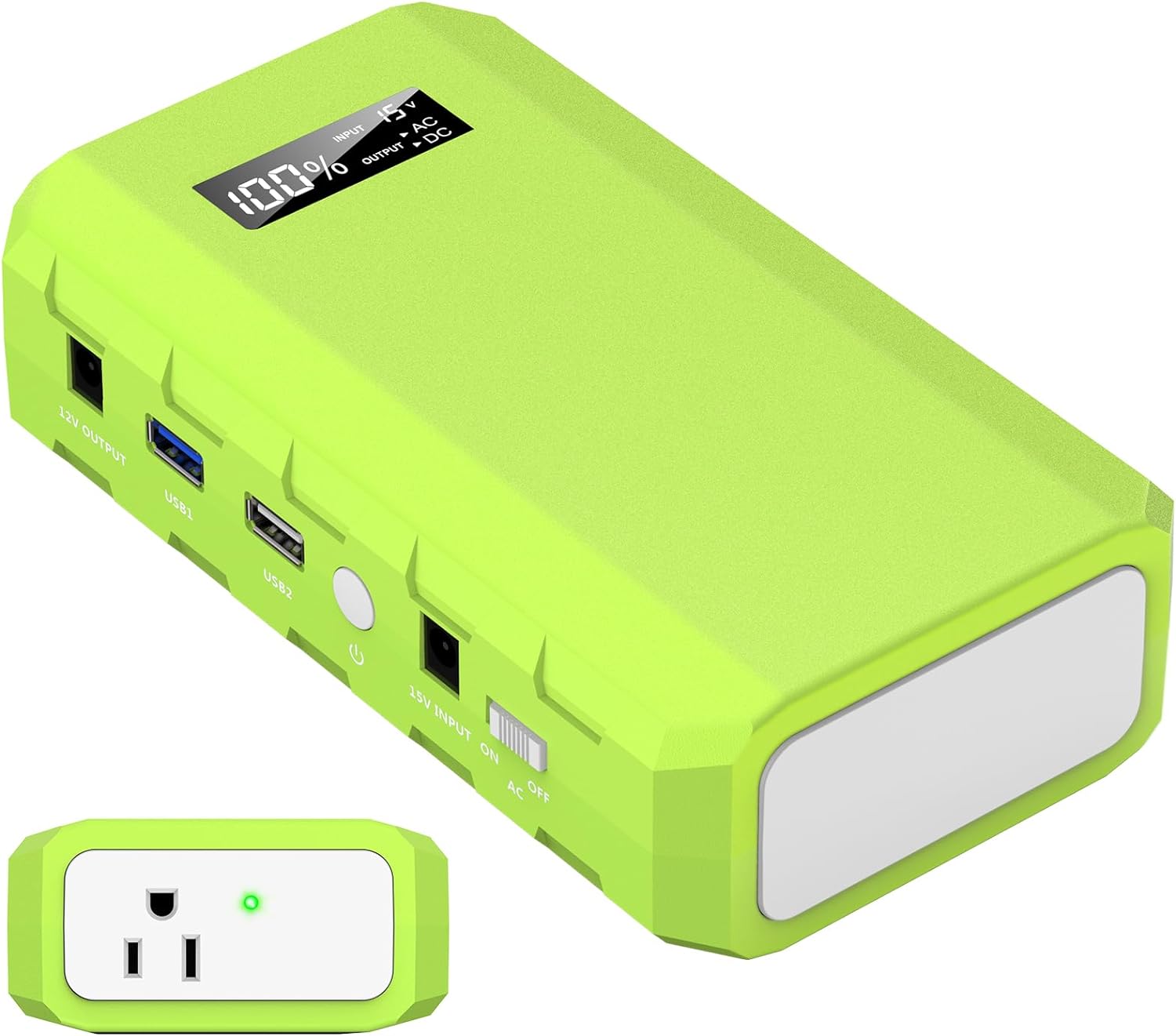 Portable Power Station with AC Outlet, Powkey 65W/110V External Battery Pack 24000mAh/88.8Wh Power Pack, Portable Power Source Supply Backup for Outdoor Tent Camping Home Office