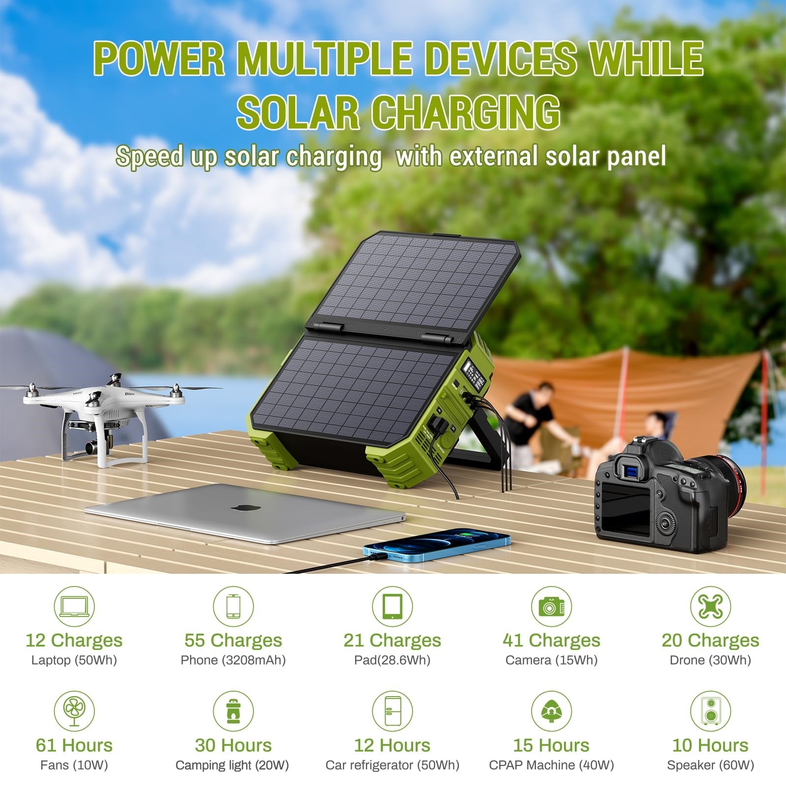 BROWEY C600 – Portable Power Station with Solar Panel