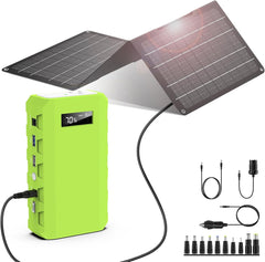 Portable Solar Generator with Panel, 24000mAh Portable Power Station with 30W Solar Panel