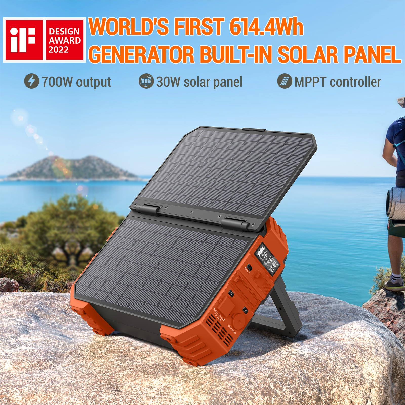 BROWEY C600 – Portable Power Station with Solar Panel