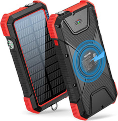 BLAVOR Solar Power Bank, PD18W QC3.0 Fast Charging 10W Wireless Charger 20000mAh