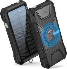 BLAVOR Solar Power Bank, PD18W QC3.0 Fast Charging 10W Wireless Charger 20000mAh