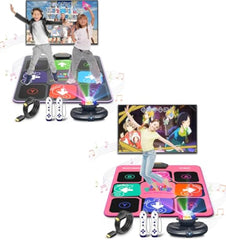 Two Single Dance Mat for Kids, Wireless Electronic Dance Pad Game for TV, Musical Dance Mats with HD Camera, Gift Idea for Girls & Boys Ages 6+