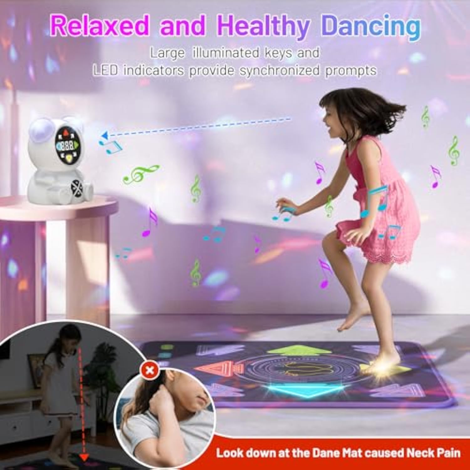 Electronic Dance Mat for Kids and Adults, Gift ideas for Family, Dancing Game for Indoors and Outdoors