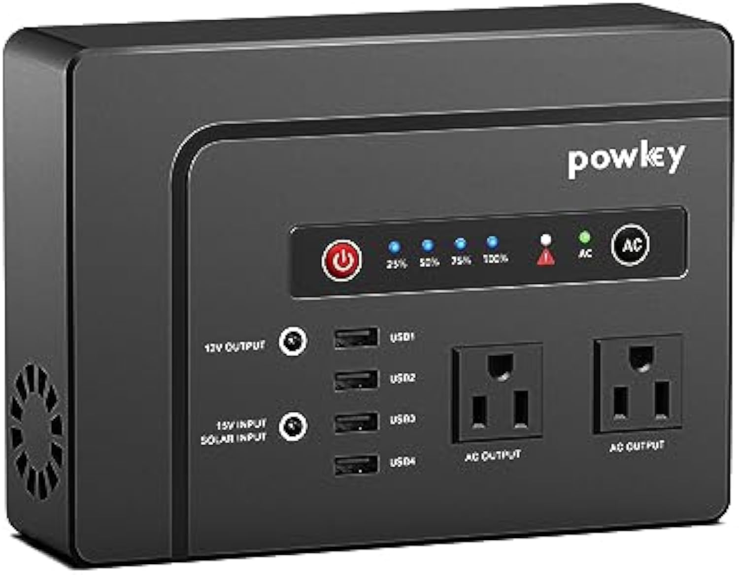 Powkey Portable Power Station 200W with Solar Panel 60W, 146Wh Portable Solar Generator Battery Pack with DC USB AC Outlets, Lithium Battery Backup Power Supply for Camping Travel Outdoor Home Outage