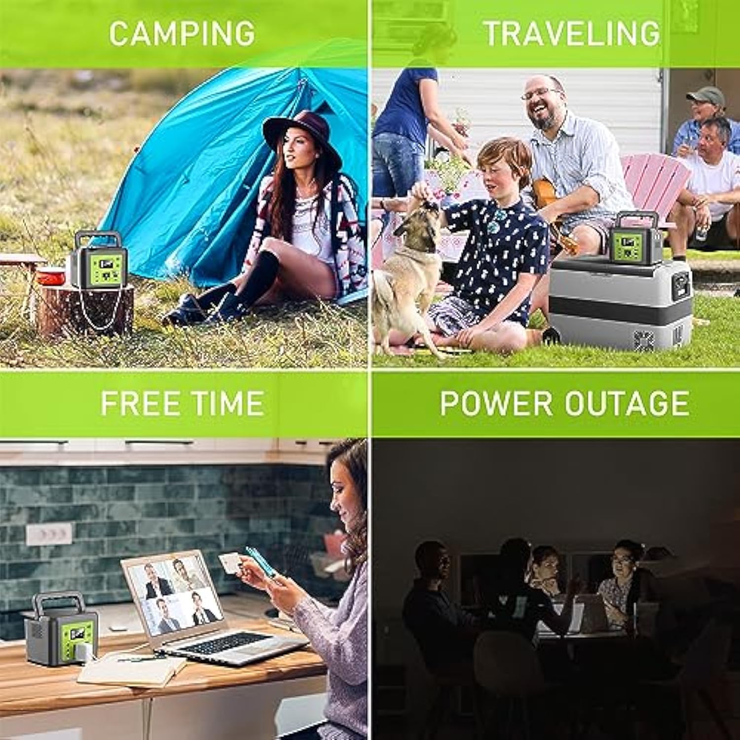Powkey 200W Solar Generator with 40W Solar Panel 33000mAh