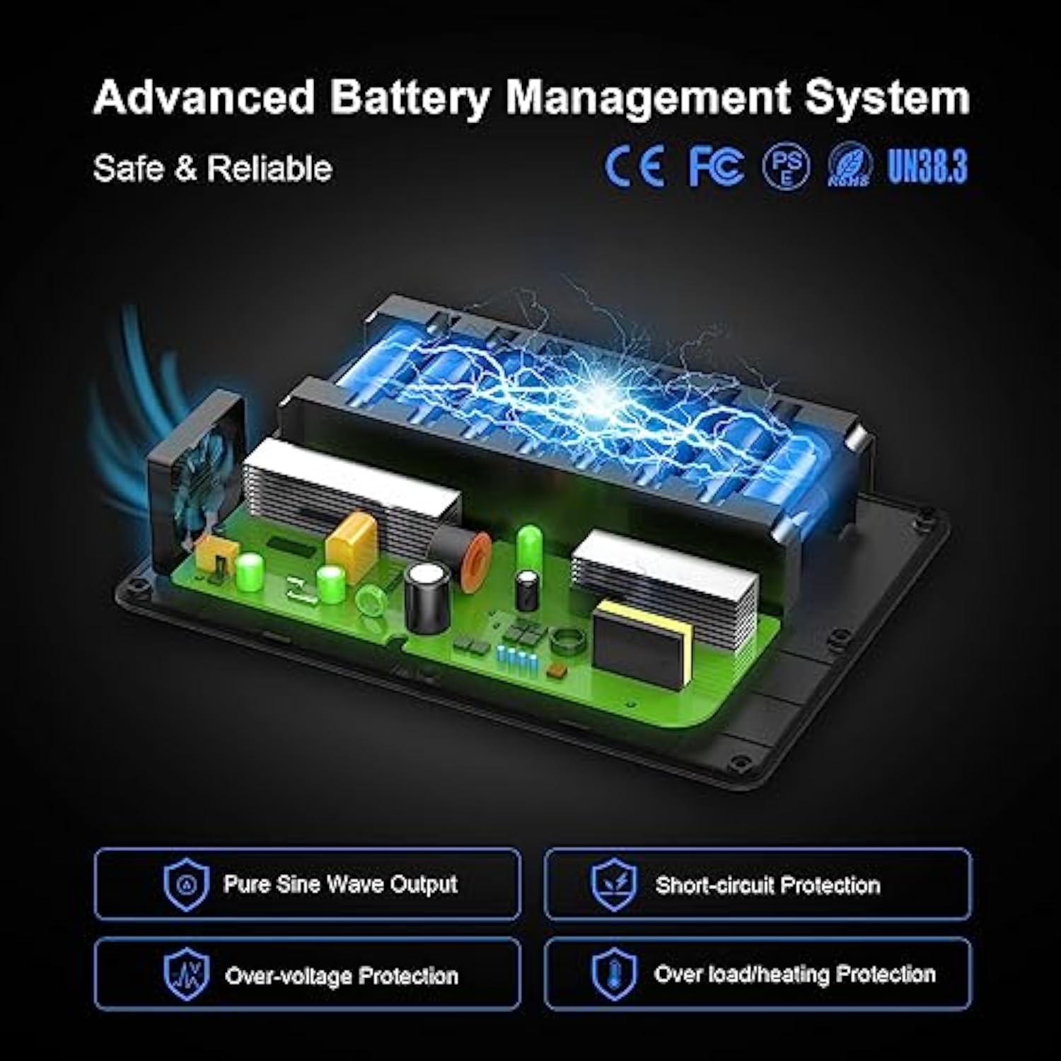 Powkey Portable Power Station 200W with Solar Panel 60W, 146Wh Portable Solar Generator Battery Pack with DC USB AC Outlets, Lithium Battery Backup Power Supply for Camping Travel Outdoor Home Outage