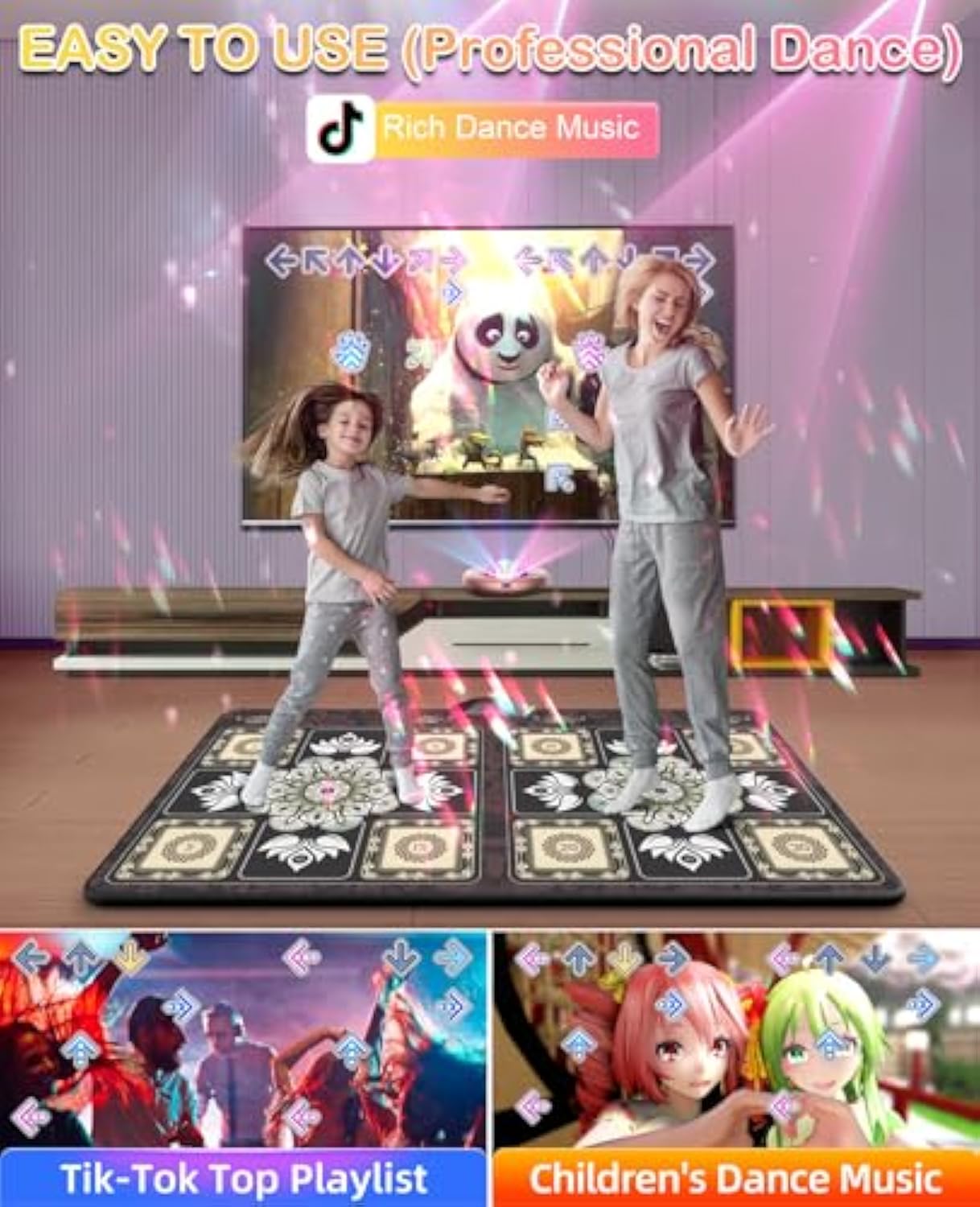 Electronic Dance Mat for Kids and Adults, Gift ideas for Family, Dancing Game for Indoors and Outdoors